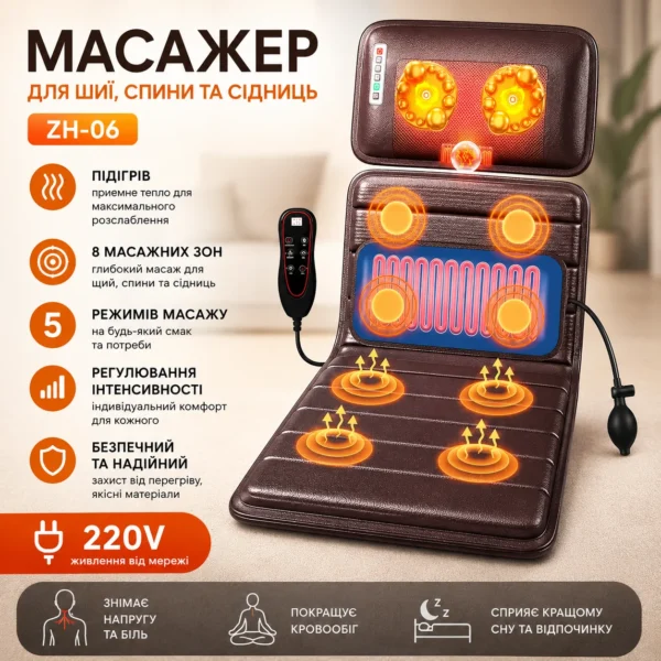 Масажер для тіла ZH-06 з підігрівом 220V