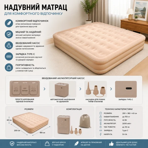Надувний матрац